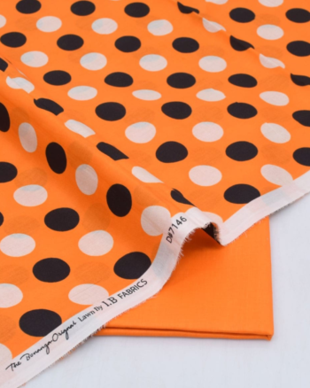 Zesty Polka (Orange/Black Dots)